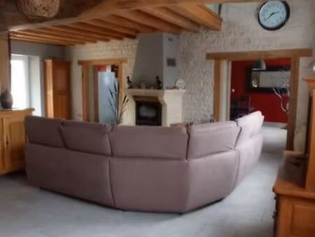 maison en pierre rénovée 187m² -dpe c_ terrain clos et arboré 1500m² - pièce de vie 110m²