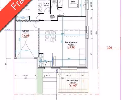 maison 3 pièces 77 m²