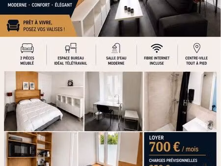 a louer 2 pièces meublés