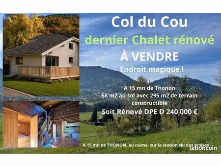 chalet rhodos col du cou 15 mn de thonon