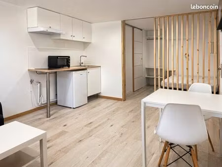 ? location appartement cozy t1bis / studio - 25m² - espace nuit & parking