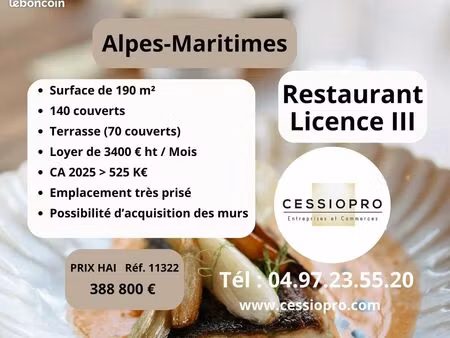 restaurant 190 m² montauroux