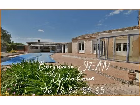 maison de plain-pied 166m² avec piscine sur 1200m² à sérignan – gros potentiel !