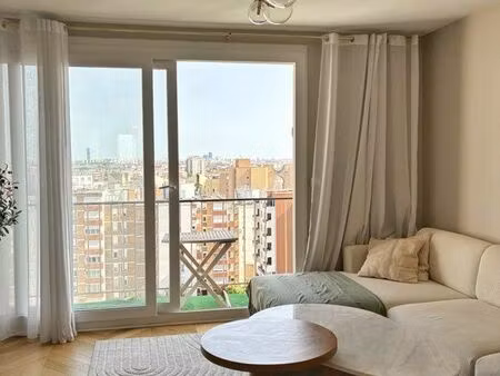 appartement 3 pièces meublé – 62 m² – vue dégagée – asnières / les courtilles