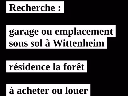 cherche garage ou emplacement stationnement