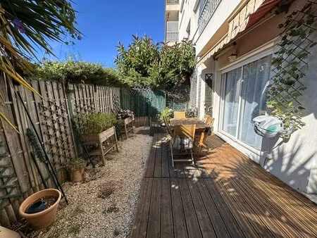 exclusivité nice ouest - napolèon iii 3p avec jardin terrasse  cave et parking.