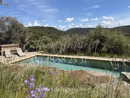 maison en pierre avec vue panoramique cévennes   piscine  terrain de 5 500 m²  charme et..