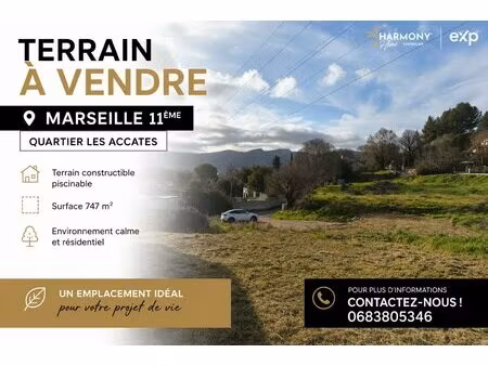 terrain à vendre marseille 11ème les accates