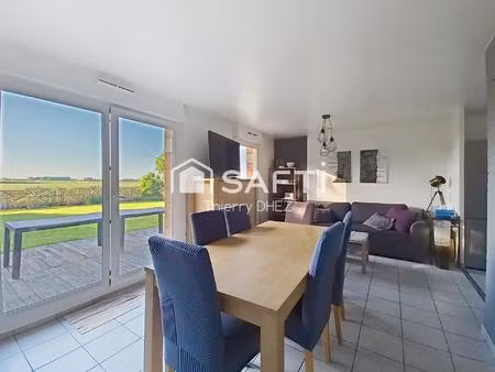 rare sur le secteur ! maison soignée 1999  vue champs  de 74 m² sans travaux avec garage  