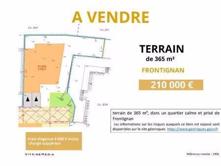 terrain de 365 m²