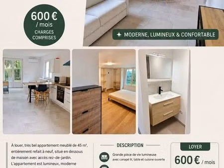 magnifique apparemment meublé