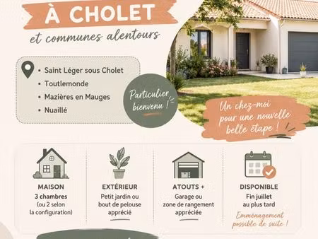cherche location maison ou appartement