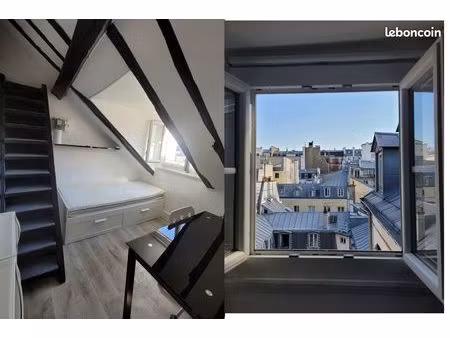 studette 10m2 metro sentier/bonne nouvelle proche des halles