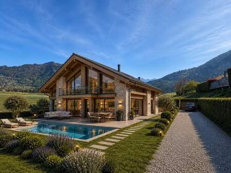 maison neuve de 150 m2 à la tour - magnifique vue