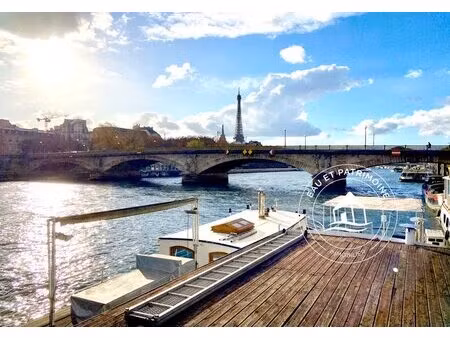 péniche avec trois terrasses et vue tour eiffel - 95 m2 - paris