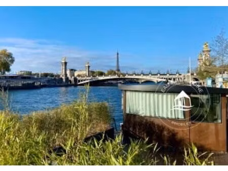 péniche luxueuse avec vue tour eiffel - 100 m2 - paris