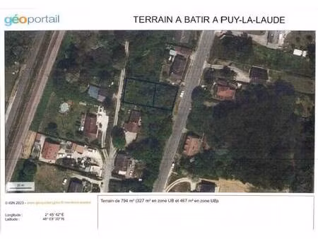 terrain constructible à vendre