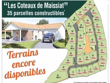 terrain constructible viabilisé à vendre