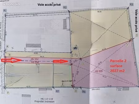 terrain constructible 2027 m²