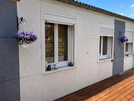? maison phénix mitoyenne d’un côté – 100 m² – 3 chambres – terrasse bois – jardin – faibl
