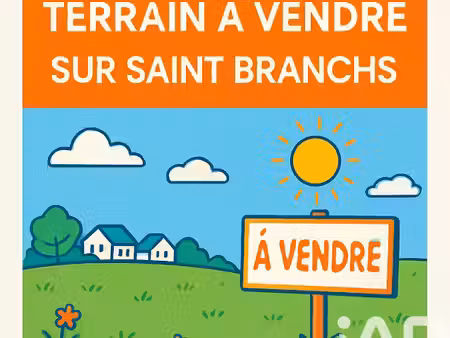 vente terrain 744 m² à saint-branchs (37320)  79 000 €