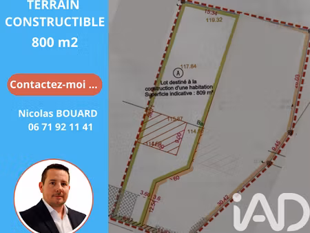vente terrain 809 m² à chailly-en-brie (77120)  76 000 €