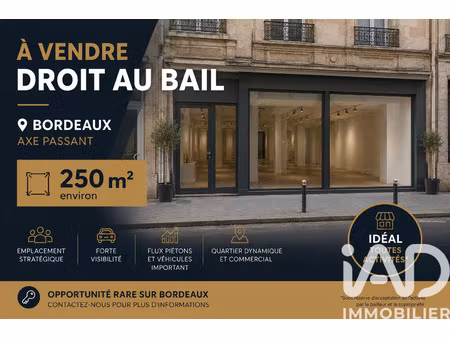 vente commerce 250 m² bordeaux (33300)