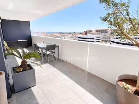 appartement t3 - résidence iconique - vue mer cap d'agde (34)