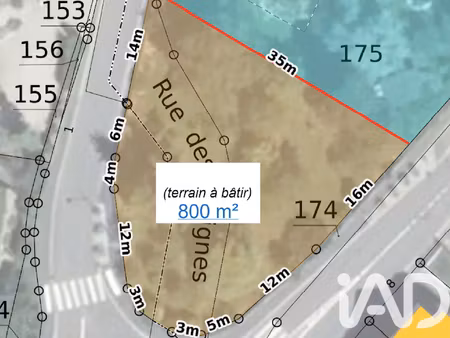vente terrain 800 m² à cernay (68700)  195 000 €