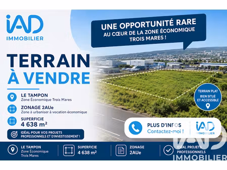 vente terrain 6812 m² à le tampon (97430)  650 000 €