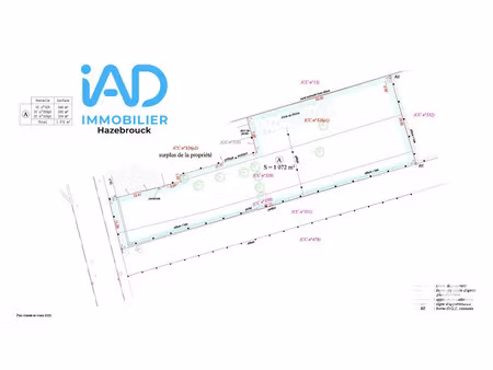 vente terrain 1072 m² à hazebrouck (59190)  169 000 €