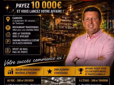vente locaux professionnels 0 pièces 480 m² à cadours (31480)  10 000 €
