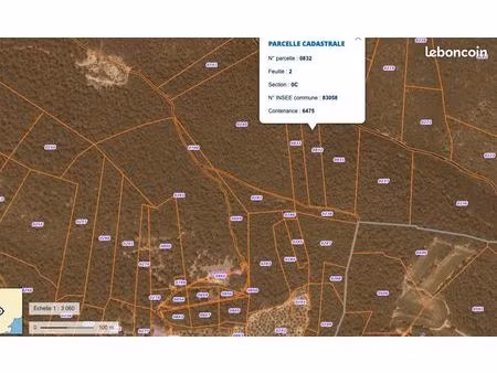 flayosc var terrain 6000m2 non constructible 7000
