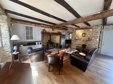 maison de village en pierre avec grande terrasse - estaing