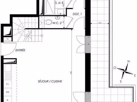 duplex 5 pièces neuf (dernier etage)