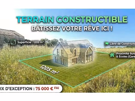 terrain puyravault m² t- à vendre  75 000 €