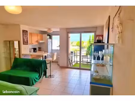 appartement t3 meublé à louer l'année  climatisé avec piscine  parking et vue canigou - st