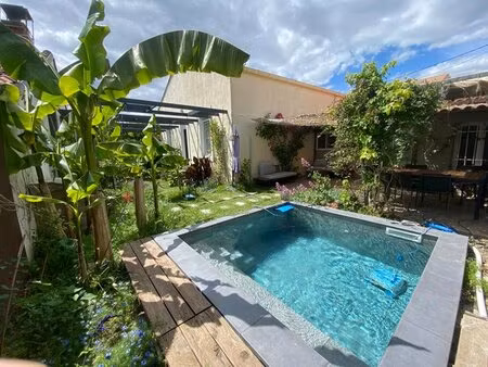maison de plain-pied 5 pièces avec jardin et piscine à béziers - quartier des arènes