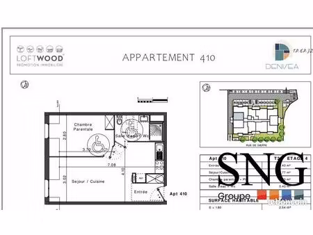 appartement 2 pièces 42 m²