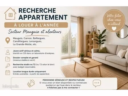 recherche appartement à louer à l’année – secteur mauguio / alentours