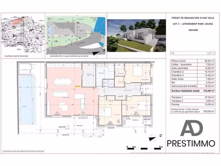 vente villa 4 pièces 120 m² à bastia (20200)  650 000 €