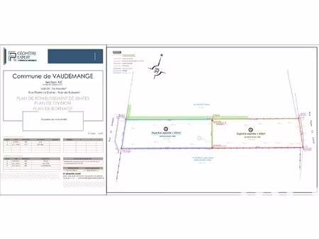 vente terrain 400 m²