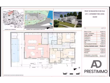 vente villa 4 pièces