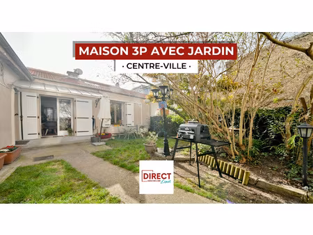 centre-ville : maison 3p en copropriete + abri de jardin