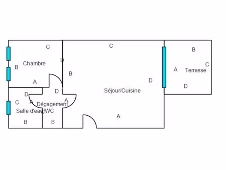 appartement 2 pièces - 40 m²
