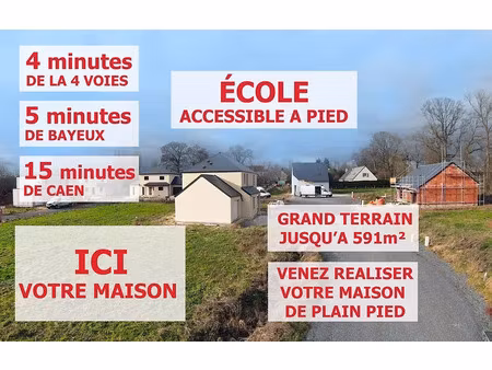 vente terrain 513 m² à esquay-sur-seulles (14400)  74 000 €