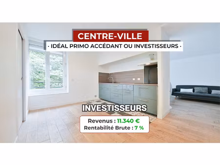 centre ville : 2 pieces + cave