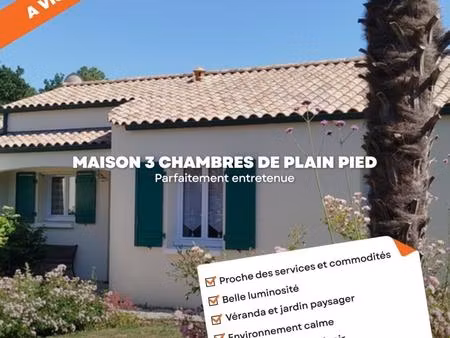 charmante maison 3 chambres de plain-pied - proche des plages