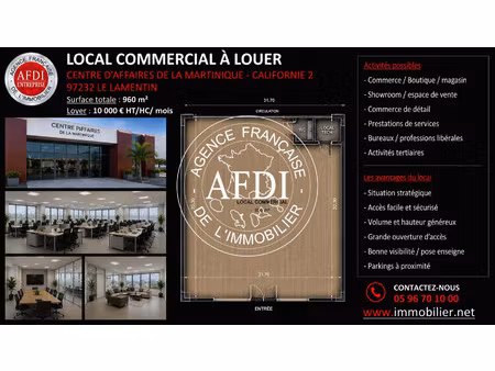 local de 960 m² pour bureaux centre d'affaires de californie