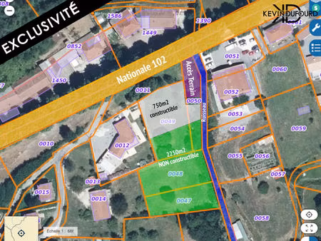 terrain a batir 3.000m² à thueyts